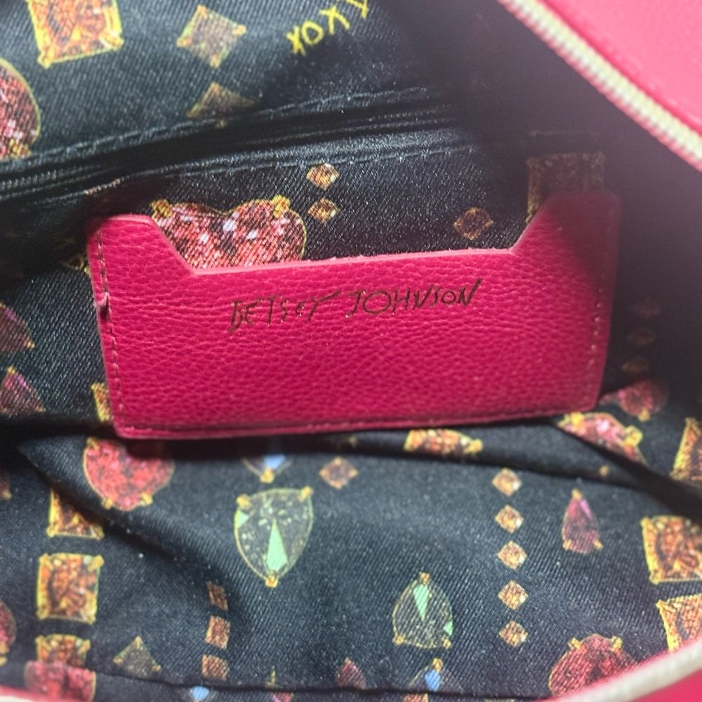 RARE Vintage Betsey Johnson Pink Handbag with Gold Accents - Picture 6 of 10